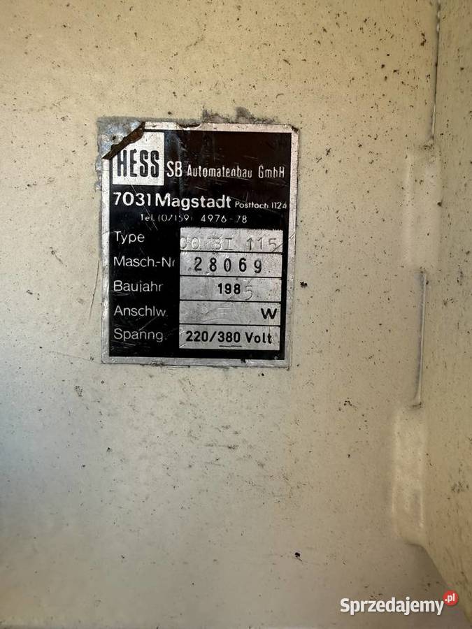 Kombajn szewski HESS Combi 115 maszyna obuwnicza Łaskarzew