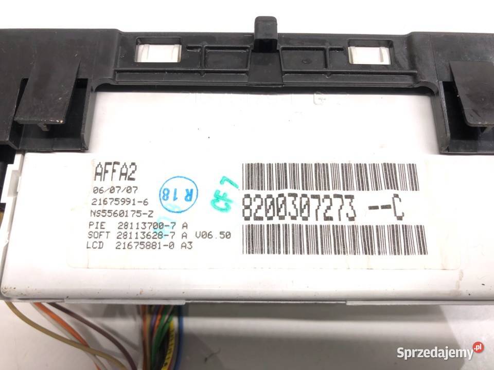 WYŚWIETLACZ RENAULT CLIO III 8200307273 0514