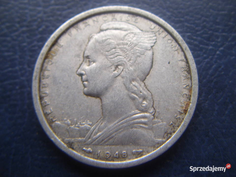 Stare monety 2 franki 1948 Afryka Francuska Lesko