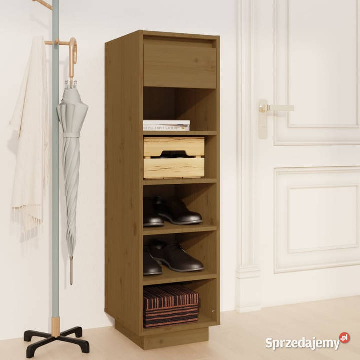 Szafka na buty miodowy brąz 30x34x105 lite Na buty Warszawa