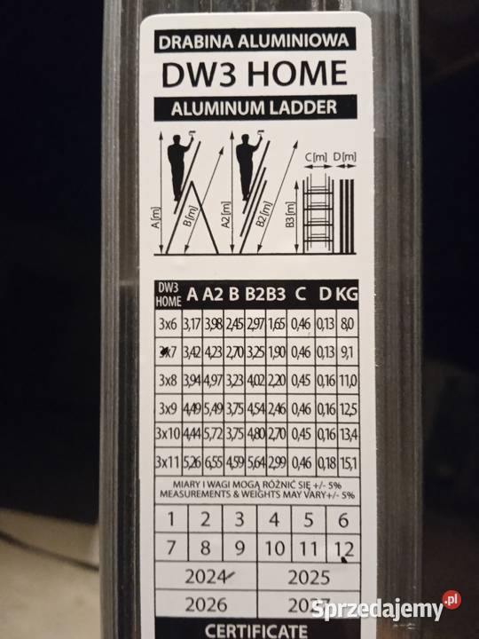 Drabina aluminiowa wielofunkcyjna 3x7 150 Drabiny kujawsko-pomorskie Topólka sprzedam