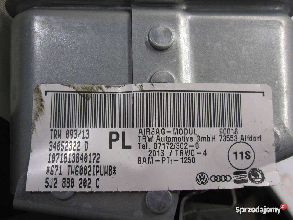 SKODA FABIA II LIFT 13r AIRBAG poduszka pasażera osobowe Kielce
