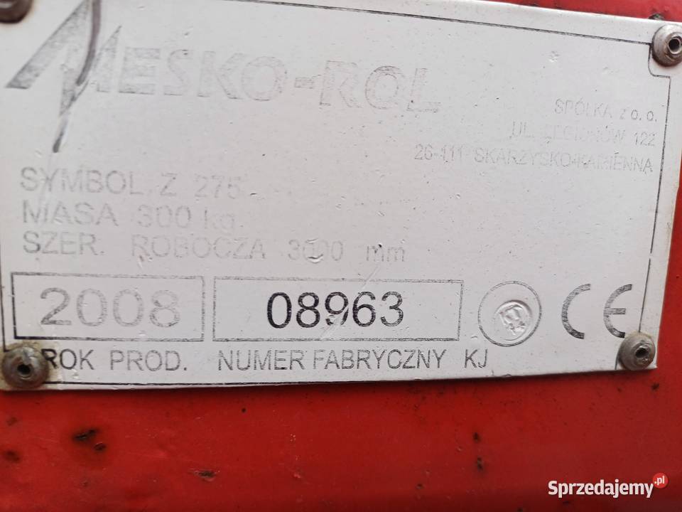 Sprzedam przetrząsarko zgrabiarke meskorol z 275