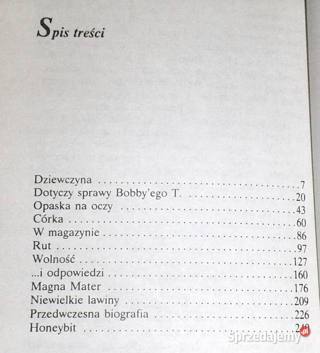 Dotyczy sprawy Bobbyego T Joyce Carol Oates lubelskie