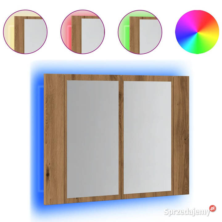 Szafka łazienkowa z lustrem dąb artisan 60x12x45 Łazienkowe mazowieckie Warszawa