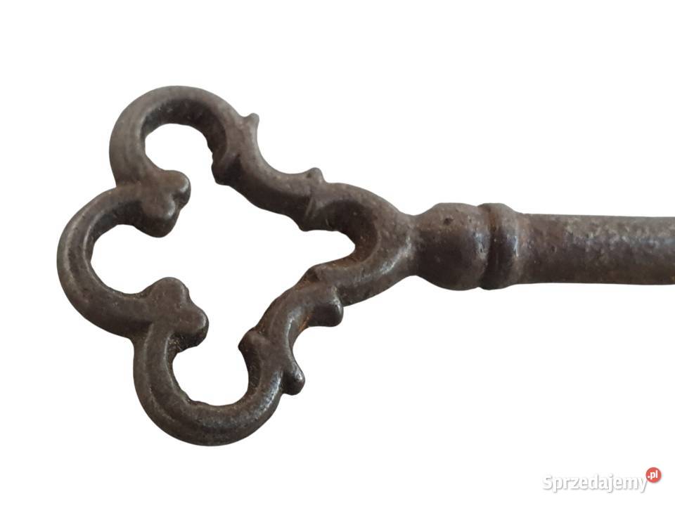 Stary stylowy metalowy klucz XVIIIXIX w ręcznie śląskie Cieszyn