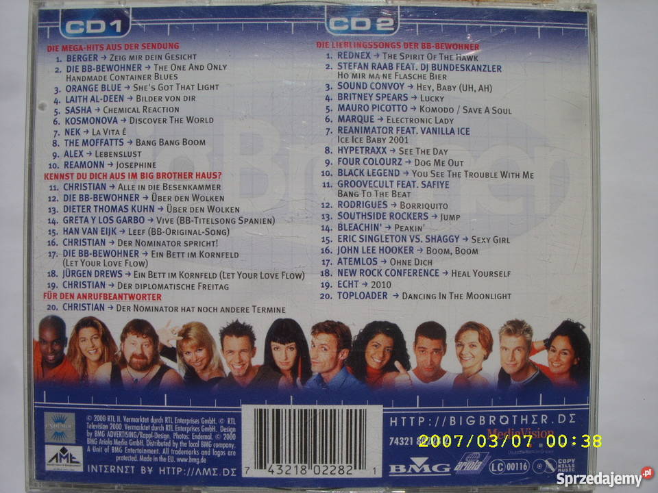 CD BIG BROTHERDU BIST NICHT ALLEINBMG 2CD Płyty i kasety Wołów