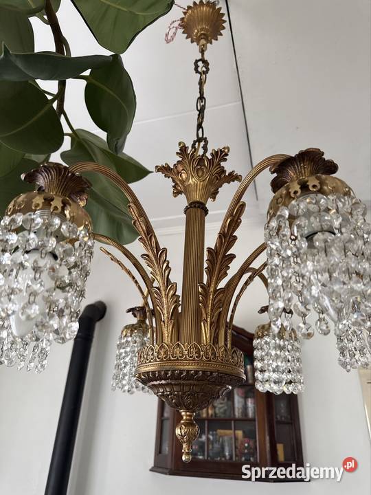 Solidny mosiężny żyrandol lampa Długopole Dolne sprzedam