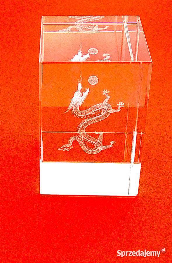 Kostka kryształowa smok Promocja IH173 Dekoracje i ozdoby Poznań