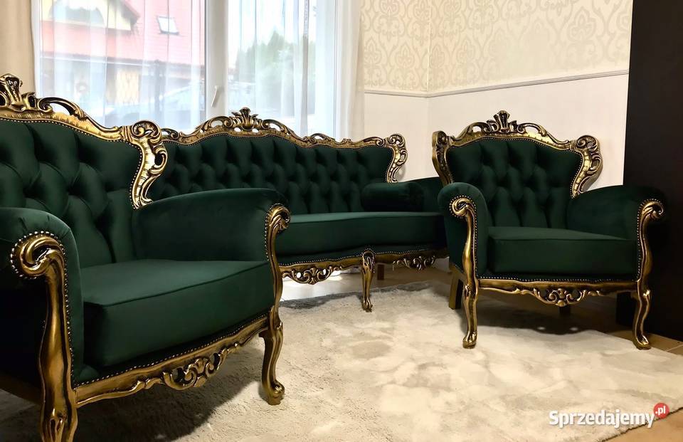 Komplet Ludwik Ludwikowski sofa fotele kanapa Jagodnik