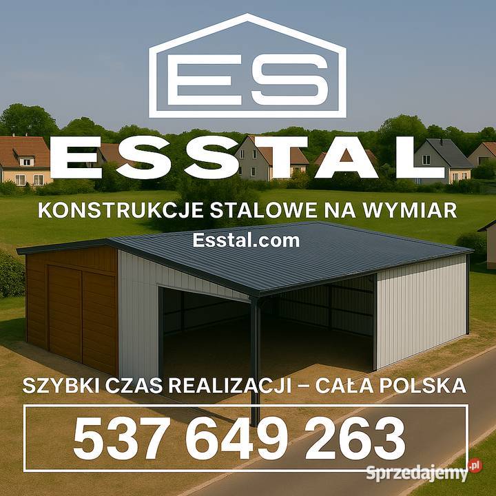 Garaż Blaszany DWUKOLOROWY Kolory RAL Wiata Tomaszów Mazowiecki