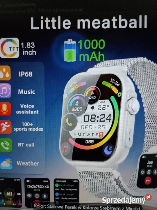 Smartwatch Fitness Tracker złoty z akumulatorem Damskie Zgierz