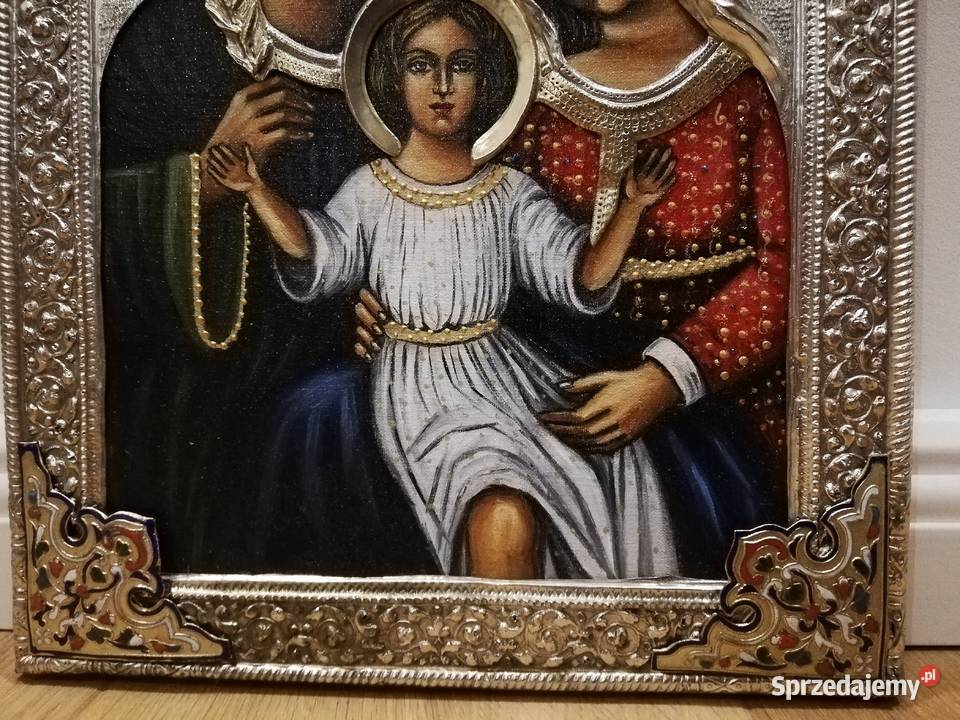 Piękna ikona przedstawiająca Świętą Rodzinę łódzkie Łódź