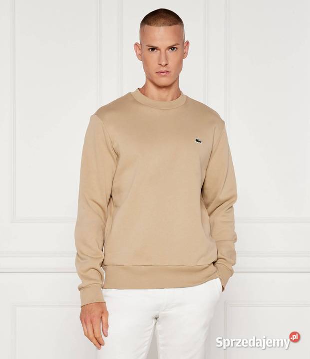 Bluza męska bawełniana Lacoste kolor beżowy podlaskie Białystok