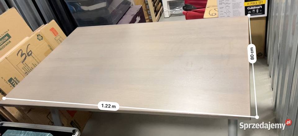 Biurko IKEA 122x80 jasny dąb regulowana wysokość Warszawa sprzedam