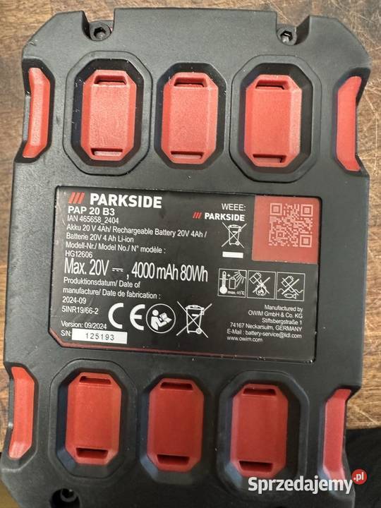 Wyrzynarka Parkside 20 V Inowrocław