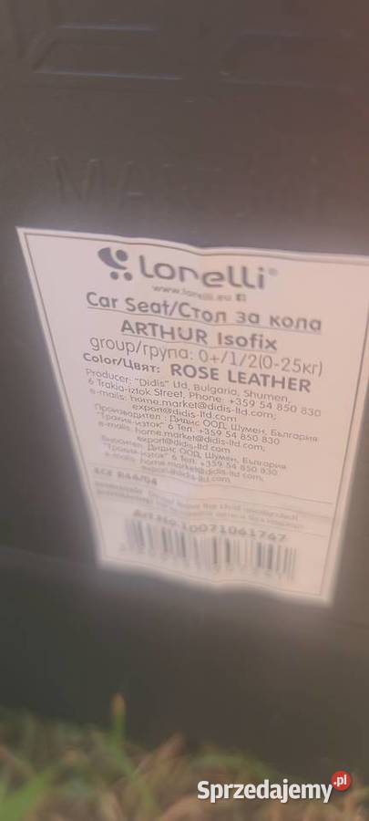 Fotelik samochodowy 025 nowy mazowieckie Żyrardów