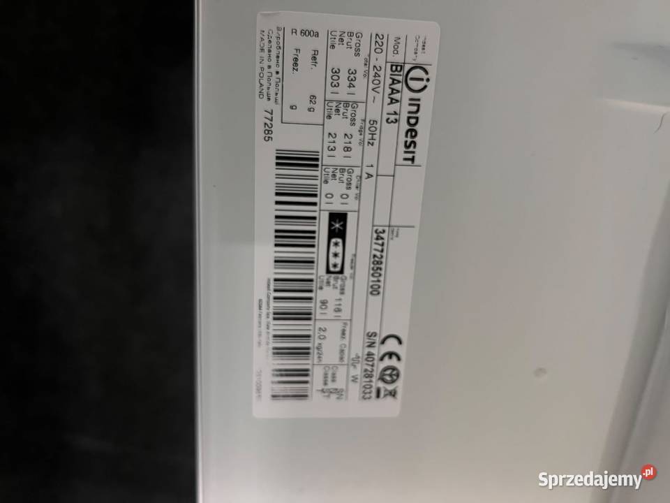 Lodówka INDESIT 187 SOLIDNA stabilna Transport