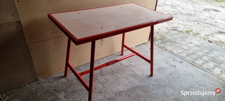 Stół Roboczy Składany Czerwony 1200x700x40 Poniatowa