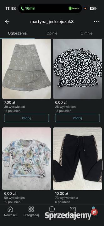 PAKA UBRAŃ DO DALSZEJ ODSPRZEDAŻY Katowice
