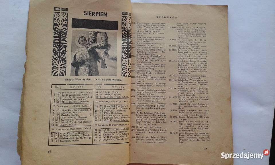Kalendarz Królowej Wychodztwa Polskiego na 1939r Gdynia