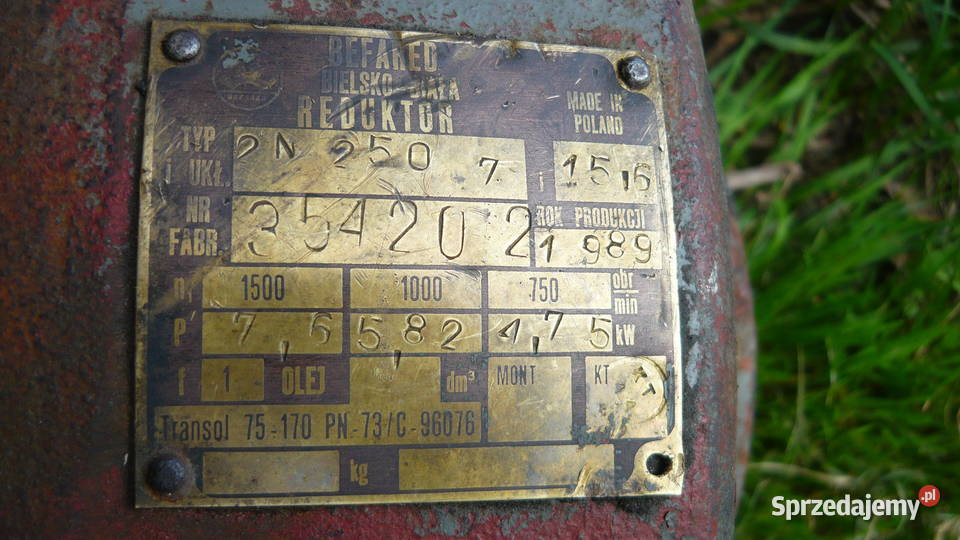Przekładnia zębata reduktor WD250 Befared Pozostałe Sokółka