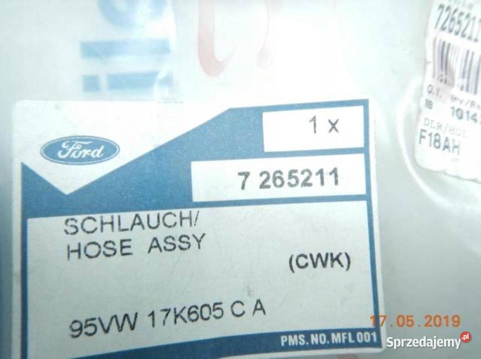 PRZEWÓD SPRYSKIWACZA SZYBY CZOŁOWEJ FORD GALAXY