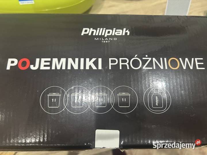 Philipiak pojemniki próżniowe 4x 1L plus pompka Gliwice sprzedam