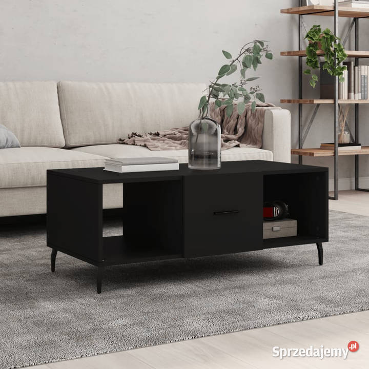 Stolik kawowy czarny 102x50x40 materiał mazowieckie Warszawa