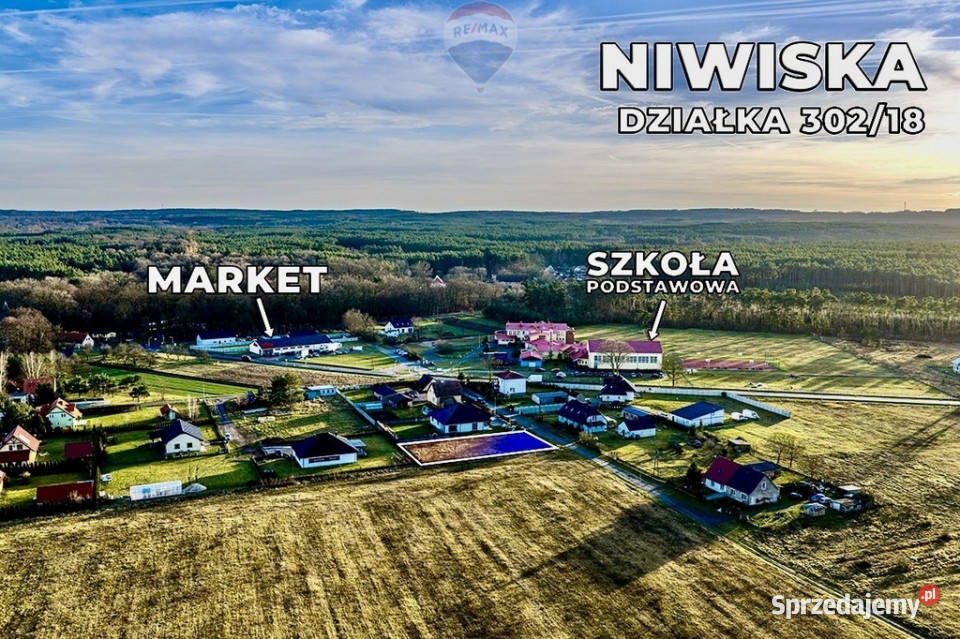 Działka budowlana pow 1000 m Niwiska