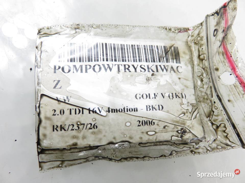 POMPOWTRYSKIWACZ GOLF V 20 TDI 03G130073G małopolskie