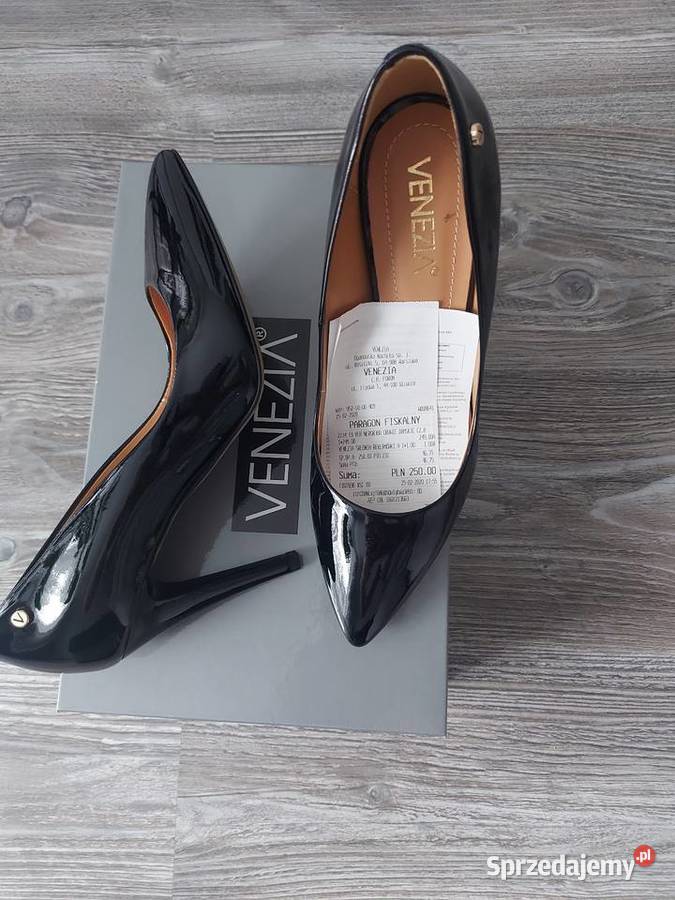 Buty szpilki lakierki czarne Czółenka śląskie Katowice