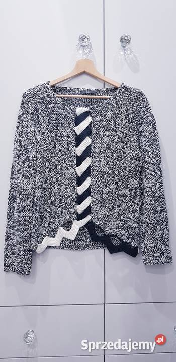 Dzianinowy damski sweter z warkoczem Dąbrowa Górnicza