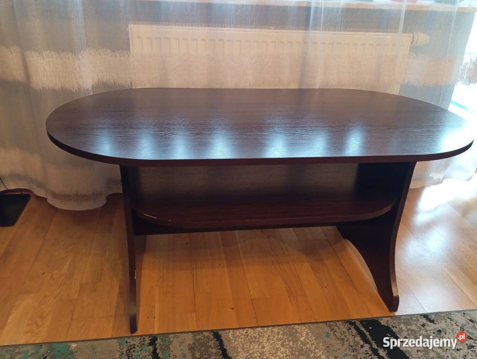 Stolik kawowy ława brązowy owalny 120 x 60 Stoliki kawowe i ławy lubelskie Lublin