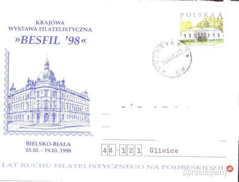 Kop z koresp filat Pszczyna Gliwice 1998 śląskie