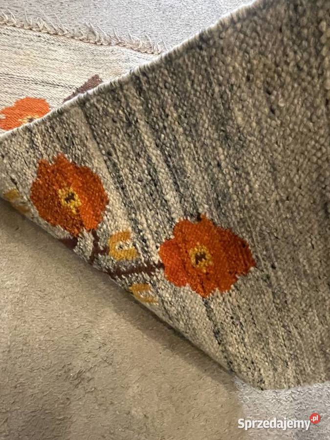 Kilim wełniany Cepelia PRL dekoracyjny motyw Kraków