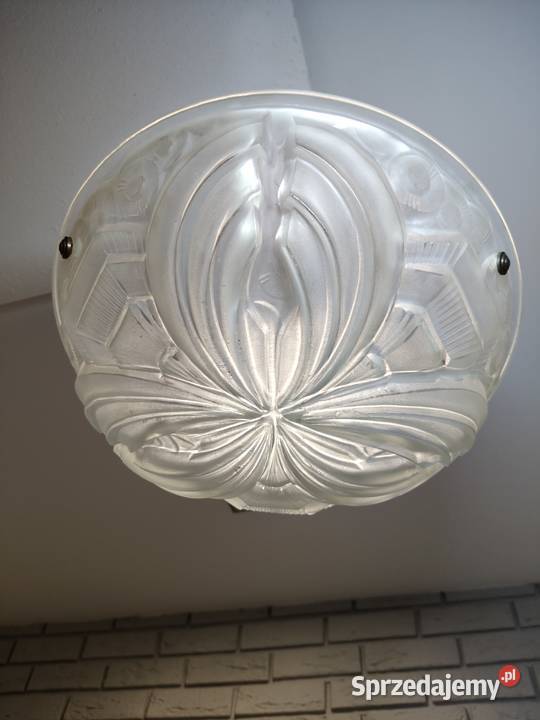 Lampa Art Deco Francja lata 30 H Mouynet vintage wielkopolskie