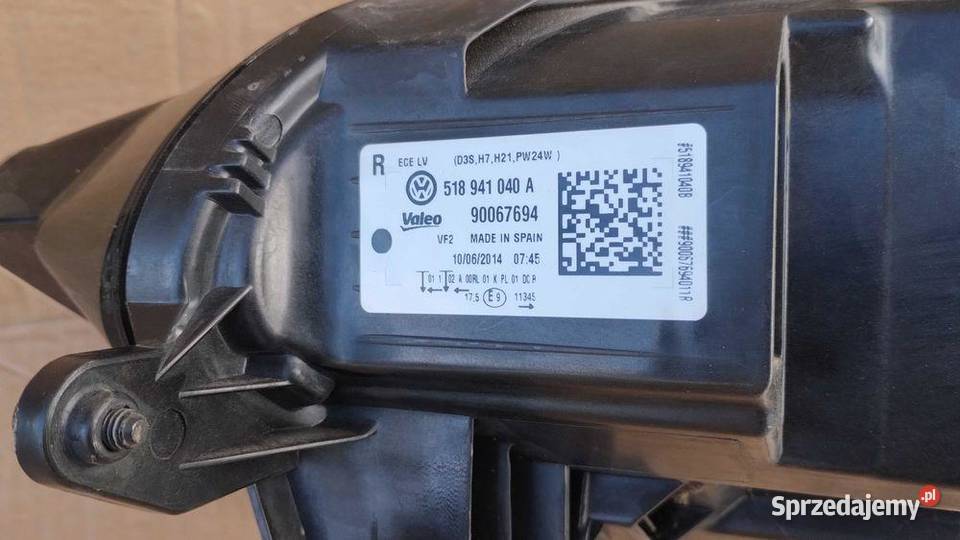 Lampa Przód Prawa Bi Xenon Vw Golf VII 7