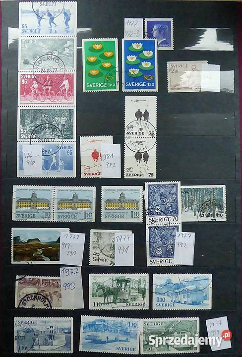 Szwecja fragment rocznika 1977 kasowane Warszawa