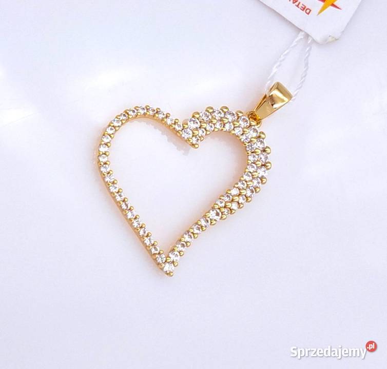 20 Wisiorek Złoty 585 Serce z kamieniami Z1098 złote Poznań