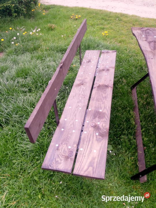 Zestaw ogrodowy stół dwie ławki
