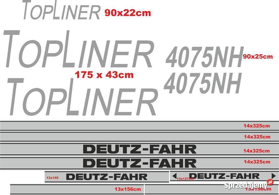 naklejki deutz fahr topliner 4075 Jeżewo