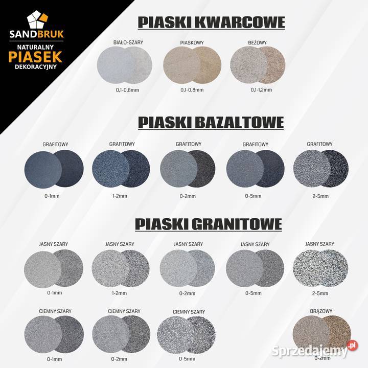 Suchy Płukany Piasek Granitowy Fuga Zasypka Dąbrowa Tarnowska