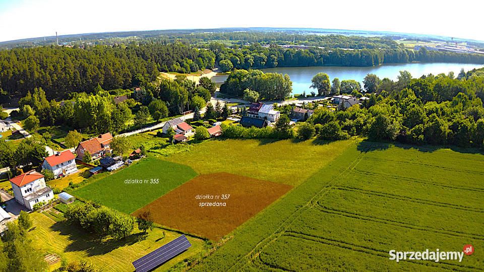 Cztery działki budowlane Ostróda obok jeziora 1844m2