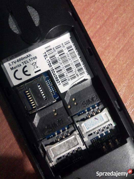 Telefon Manta na dwie karty i kartę micro sd UMTS Czarna