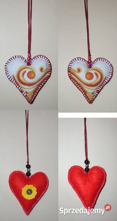 Bombki serduszka rękodzieło 9 sztuk Lublin sprzedam