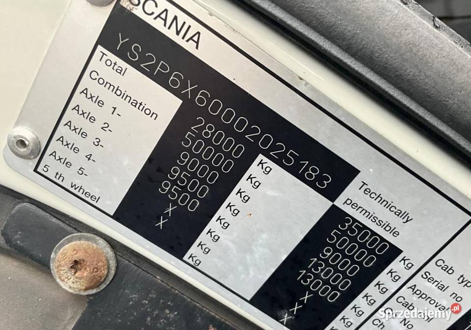 Wywrotka 7x6 z dzwigiem kabina scanis Warszawa