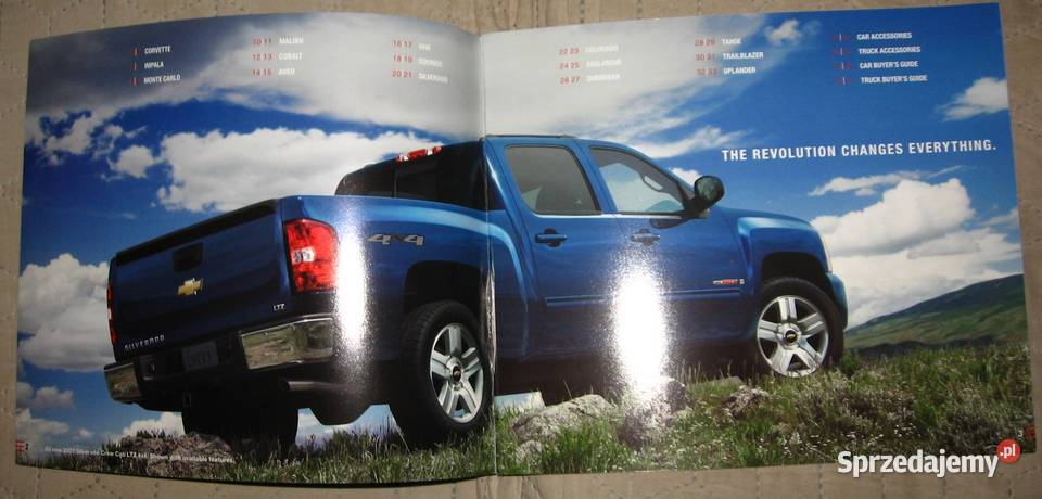 Chevrolet Cars Trucks 2007 prospekt katalog Kępice sprzedam
