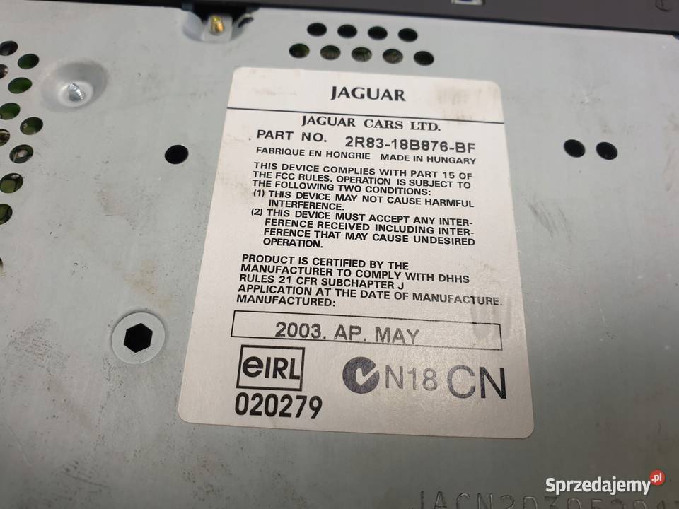 RADIO Jaguar SType 2R8318B876BF radioodtwarzacz lubelskie Rudka sprzedam