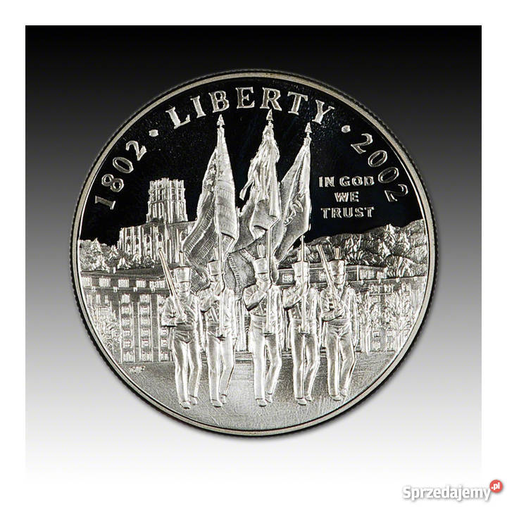 1 dolar 2002 r 200 rocznica akademia wojskowa Warszawa